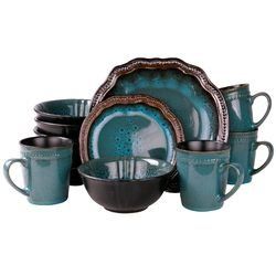 Elama's Mystic Waves 16 Piece Dinnerware Set