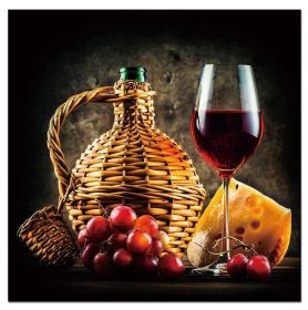 Oppidan Home"Wine and Cheese Pairing" Acrylic Wall Art (40"H x 40"W)