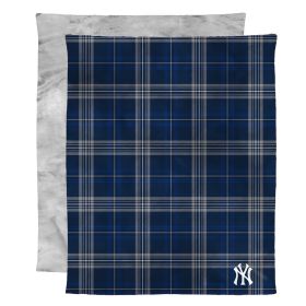 Yankees OFFICIAL MLB Micro Mink Faux Fur Throw Blanket; 48" x 60"