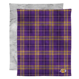 Lakers OFFICIAL NBA Micro Mink Faux Fur Throw Blanket; 48" x 60"