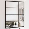 Wall Mirrors 2 pcs Black 31.5"x23.6" Metal