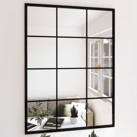 Wall Mirrors 3 pcs Black 31.5"x23.6" Metal