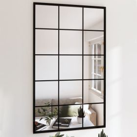 Wall Mirrors 2 pcs Black 39.4"x23.6" Metal