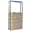 Firewood Rack Black 39.4"x9.8"x78.7" Steel