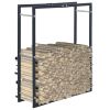 Firewood Rack Black 31.5"x9.8"x39.4" Steel