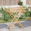 Folding Tray Table 23.6"x15.7"x26.8" Bamboo