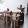 3 Pcs Glass Coffee Jars with Spoons, Candy Jars, Biscuit Jars, Storage Jars, Tea Jars, Snack Jars, Seasoning Jars, Salt Jars, Pepper Jars