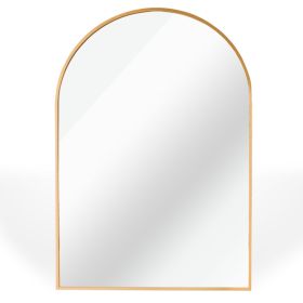 Gold 24x36 INCH Metal Arch Bathroom mirror