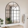 Wall Mirror Black 39.4"x51.2" Arch Iron