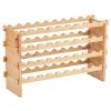 VEVOR 36 Bottle Stackable Modular Wine Rack Bamboo Wood Display Shelf 4-Tier