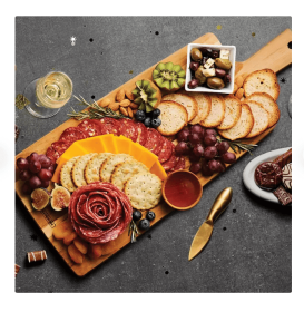 Tramontina 24" Teak Wood Charcuterie Board