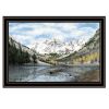 Trendy Decor 4U The Maroon Bells Black Framed Wall Art for Living Room, Bedroom Wall Art Print for Home Decor by Billy Jacobs