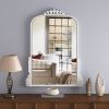 Baroque Ornate White Arch Wall Mirror