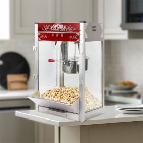 20oz Commercial Popcorn Machine with Stainless Steel Kettle and Warming Deck, Countertop Popper Maker, 1440 W Movie Theater Style Popcorn Popper Machi