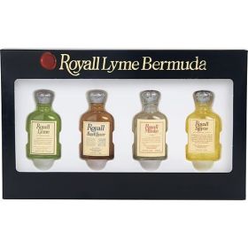 ROYALL LYME BERMUDA by Royall Fragrances THE HERITAGE COLLECTION- LYME, MUSKE, BAYRHUM '57 & SPYCE ALL ARE 0.29 OZ MINIS