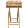 Folding Tray Table 23.6"x15.7"x26.8" Bamboo