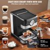 VEVOR Espresso Machine, 15 Bar Semi-Automatic Espresso Maker with Milk Frother Steam Wand for Latte and Cappuccino