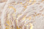 Luxury Chinchilla Faux Fur Gilded Beige Throw Blanket (50" x 60")