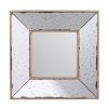 12" x 12" Distressed Silver Square Accent Mirror, Wall Mirror for Living Room, Entryway, Office, Bedroom, Hallway