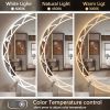 42" Round LED Bathroom Mirror –Adjustable Color Temperatures and Anti-Fog, Wall-Mounted Design