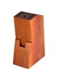 1pc Durable Practical Walnut Wood Kitchen Knife Holder; Knife Storage Rack; For Home Kitchen