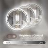 36" Round LED Bathroom Mirror –Adjustable Color Temperatures and Anti-Fog, Wall-Mounted Design