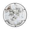 D31.5x0.5" Theodor Mirror with industrial design Round Mirror with Metal Frame for Wall Decor & Entryway Console Lean Against Wall