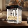 Commercial Popcorn Machine, 12 Ounce Kettle Stainless Steel Popcorn Maker with Tempered Glass, Warming Deck, 850W Countertop Popcorn Popper for Partie