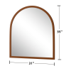 31"x35" Arched Wooden Wall Mirror Walnut Framed Bathroom Vanity Mirror (Set of 2)