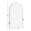 36"x24" Morden Arched Alloy Aluminium Framed Black Wall-Mounted Vanity Mirror Bathroom Vanity Mirror for Bedroom Entryway, Living/Dressing Room