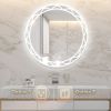 30" Round LED Bathroom Mirror –Adjustable Color Temperatures and Anti-Fog, Wall-Mounted Design