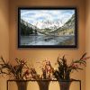 Trendy Decor 4U The Maroon Bells Black Framed Wall Art for Living Room, Bedroom Wall Art Print for Home Decor by Billy Jacobs