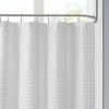 Super Waffle Textured Solid Shower Curtain