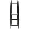 Firewood Rack Black 27.6"x7.9"x27.6" Steel