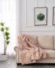 Luxury Chinchilla Faux Fur Gilded Dust Pink Throw Blanket (60" x 80")