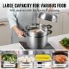 VEVOR Steamer Pot 11in/28cm, 3 Tier Steamer Pot for Cooking with 8.5QT Stock Pot, Vegetable Steamer & 2 Steaming Tray