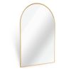 Gold 24x36 INCH Metal Arch Bathroom mirror