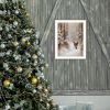 Trendy Decor 4U Santa's Winter Stroll White Framed Wall Art for Living Room, Holiday Wall Art Print for Home Decor, Bedroom Wall Art by Jo Moulton