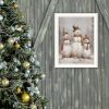 Trendy Decor 4U Three Snowman Pals White Framed Wall Art for Living Room, Holiday Wall Art Print for Home Decor, Bedroom Wall Art by Jo Moulton