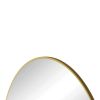 Wall Mirror 39 Inch Gold Circular Mirror Metal Framed Mirror Round Vanity Mirror Dressing Mirror, for Bathroom, Living Room, Bedroom Wall Decor