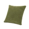 Astrid 20" Square Accent Throw Pillow Cover with Feather Insert, Moss Green Boucle