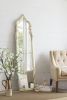 19x1.6x73.2" Oversized Full Length Floor Mirror, Vintage White Shabby Chic Wooden Frame for Leaning, Bedroom, Living Room