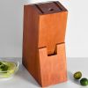 1pc Durable Practical Walnut Wood Kitchen Knife Holder; Knife Storage Rack; For Home Kitchen