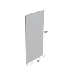 59"x35"Aluminum alloy fine-edged right-angle rectangular gold full-length mirror for Living Room, Bedroom, Hanging or Leaning Against The Wall