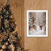 Trendy Decor 4U Santa's Winter Stroll White Framed Wall Art for Living Room, Holiday Wall Art Print for Home Decor, Bedroom Wall Art by Jo Moulton