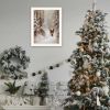 Trendy Decor 4U Santa's Winter Stroll White Framed Wall Art for Living Room, Holiday Wall Art Print for Home Decor, Bedroom Wall Art by Jo Moulton