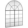 Wall Mirror Black 39.4"x51.2" Arch Iron