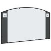 Wall Mirror Black 39.4"x23.6" Arch Iron