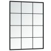 Wall Mirrors 3 pcs Black 31.5"x23.6" Metal