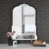 Baroque Ornate White Arch Wall Mirror